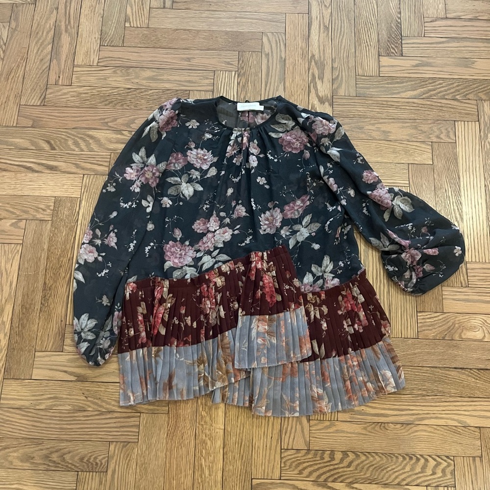 Zimmermann Floral Sheer Blouse